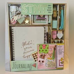 DIY Journaling Set - Gold and Mint